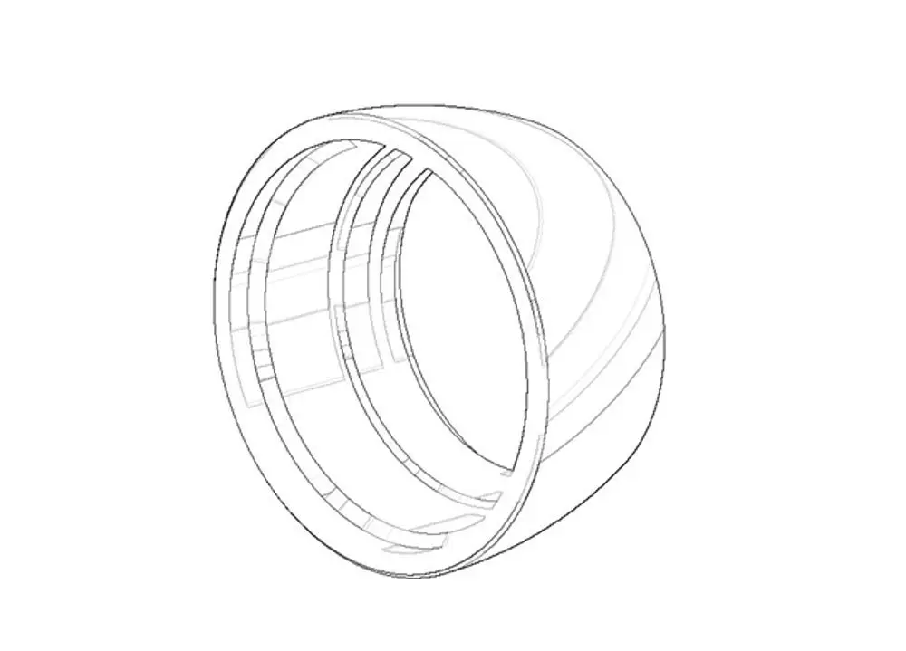 DORNBRACHT Befestigung für Seitenbrause elegant ERSATZTEILE 092330027 D. 34 x 22 mm Messing gebürstet (23kt Gold), 092330027-28 Galeriebild 1
